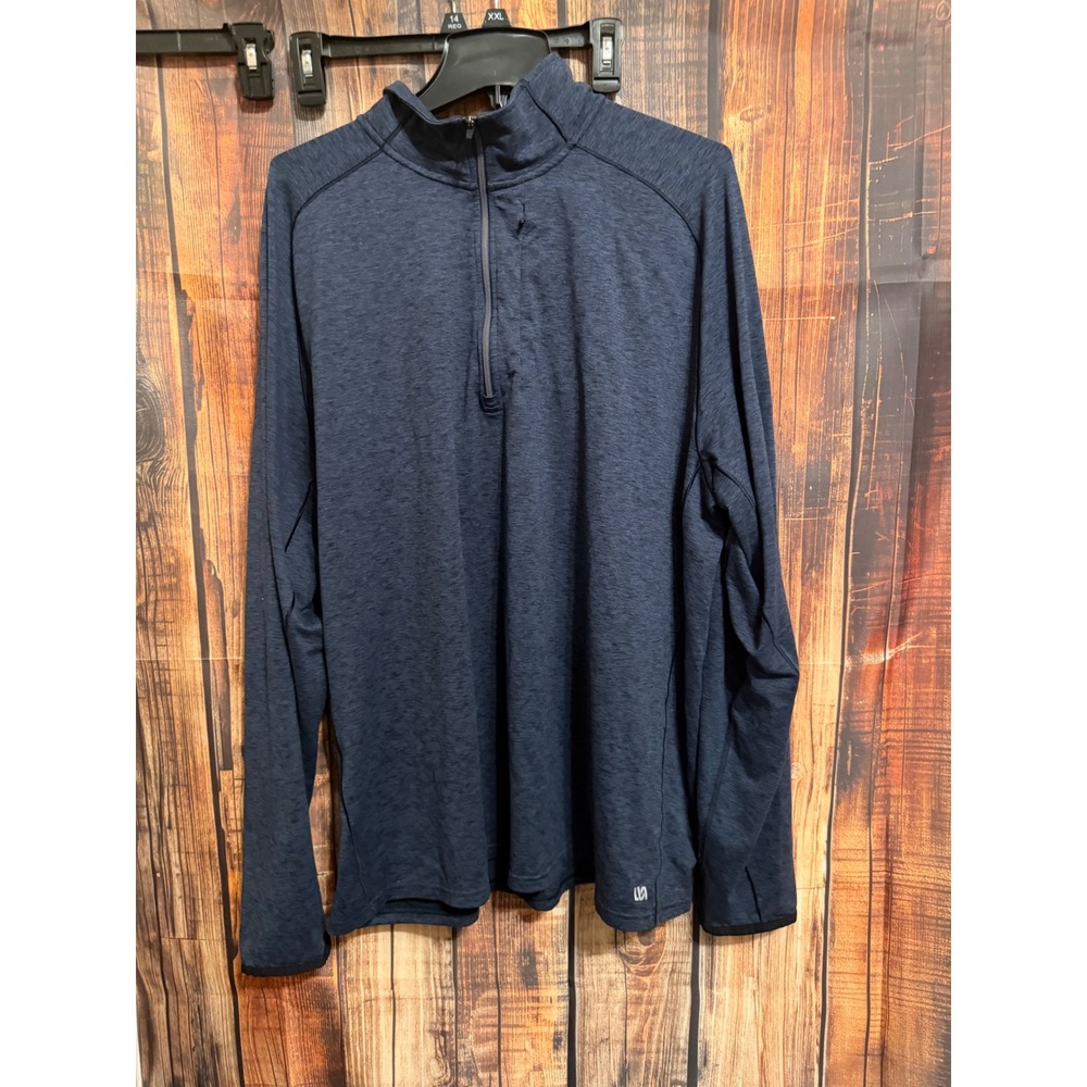 VRST Mens Limitless 1/4 Zip Pullover Navy Heather Space Dye XXL MAX200373